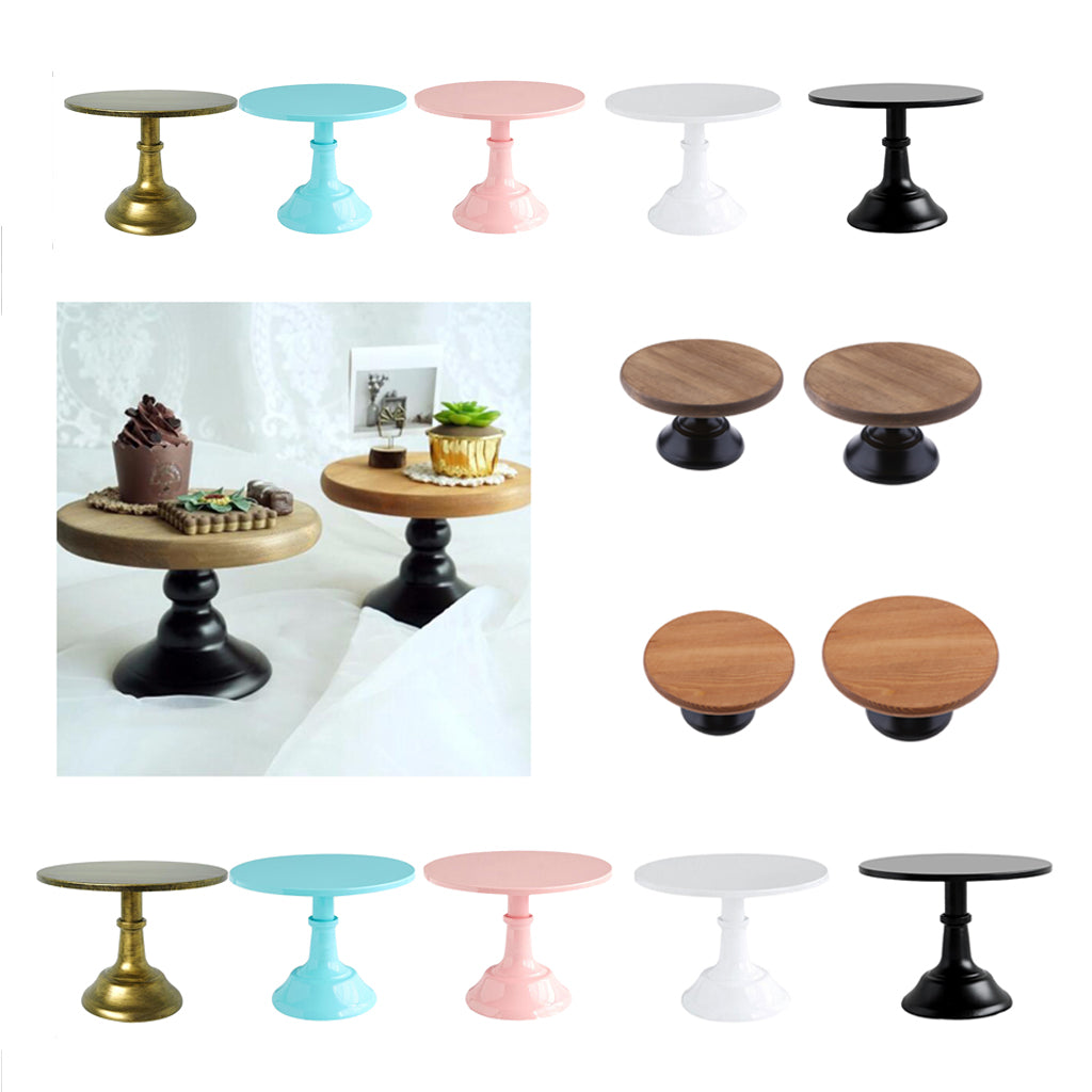 Wood Cake Stand 10/12inch Wedding Cake Fondant Display Plate Coffee 10inch