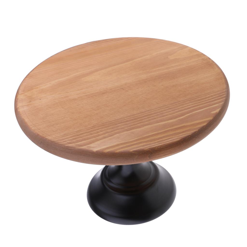 Wood Cake Stand 10/12inch Wedding Cake Fondant Display Plate Brown 12inch