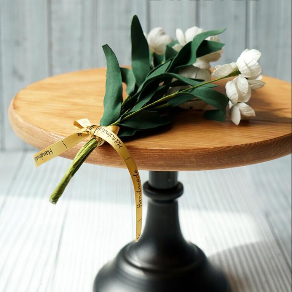 Wood Cake Stand 10/12inch Wedding Cake Fondant Display Plate Brown 12inch