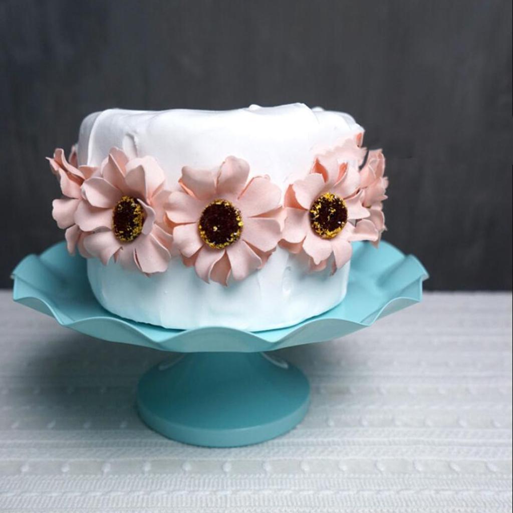 Cake Pan Dessert Table Iron Cake Stand Blue L