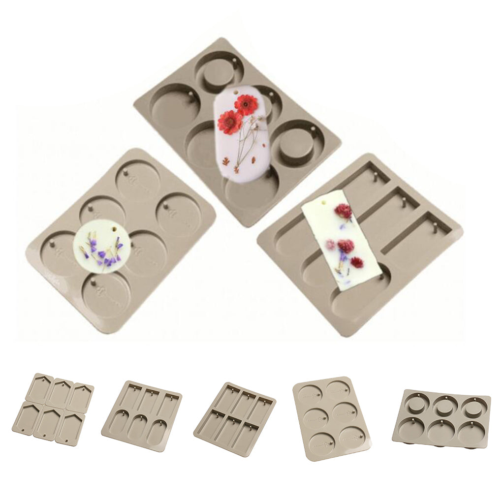Silicone Aroma Wax Candle Mould DIY Cake Soap Molds 6-Cavity Rectangle