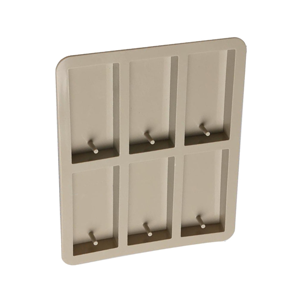 Silicone Aroma Wax Candle Mould DIY Cake Soap Molds 6-Cavity Rectangle