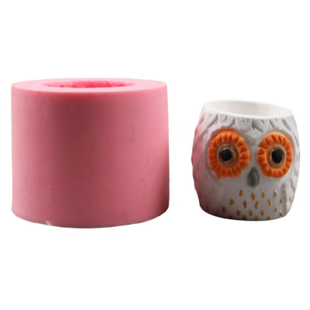 Silicone Cake Owl Flowerpot Mold Fondant Mould Sugarcraft Decor Baking Tool