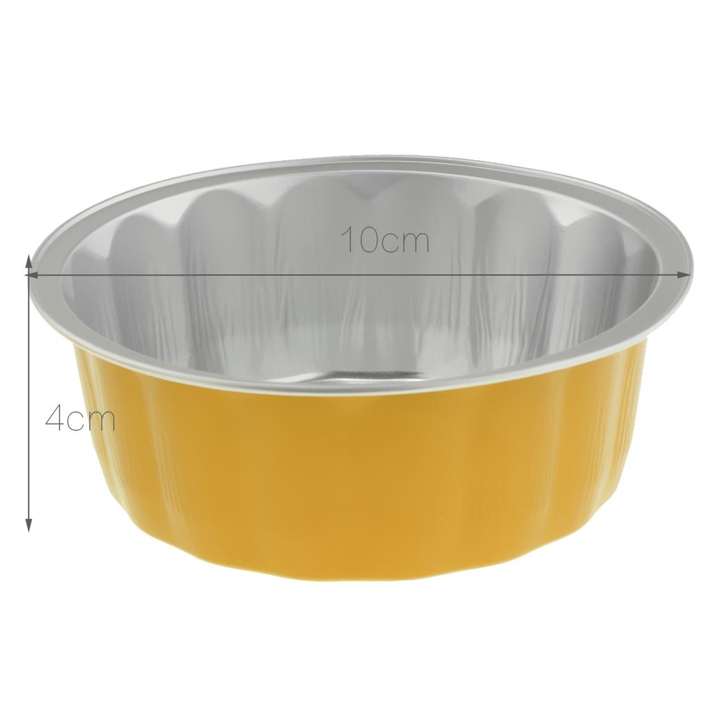 Disposable Aluminum Foil Cups for Muffin Cupcake Bake Ramekin Cup Yellow