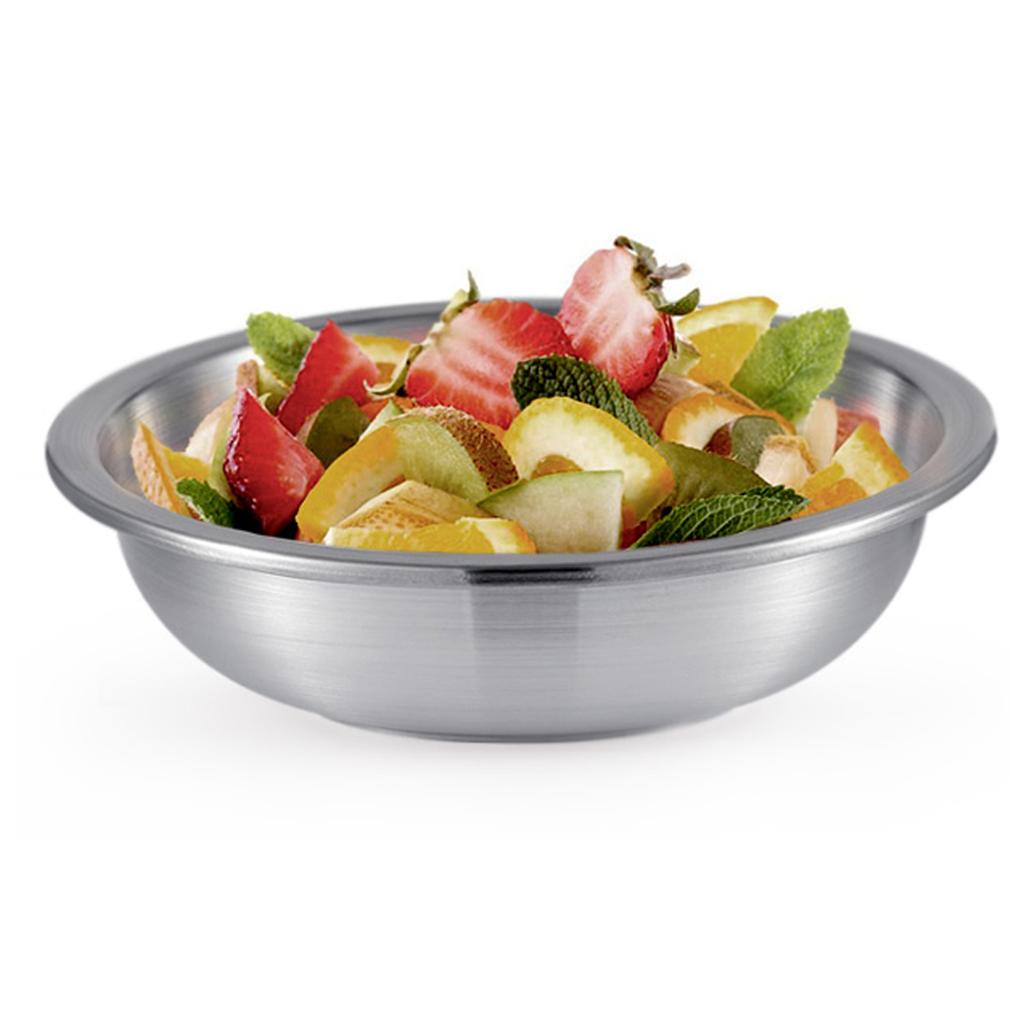 Camping Silver Stainless Steel Tableware Dinner Plate Food Container 24cm