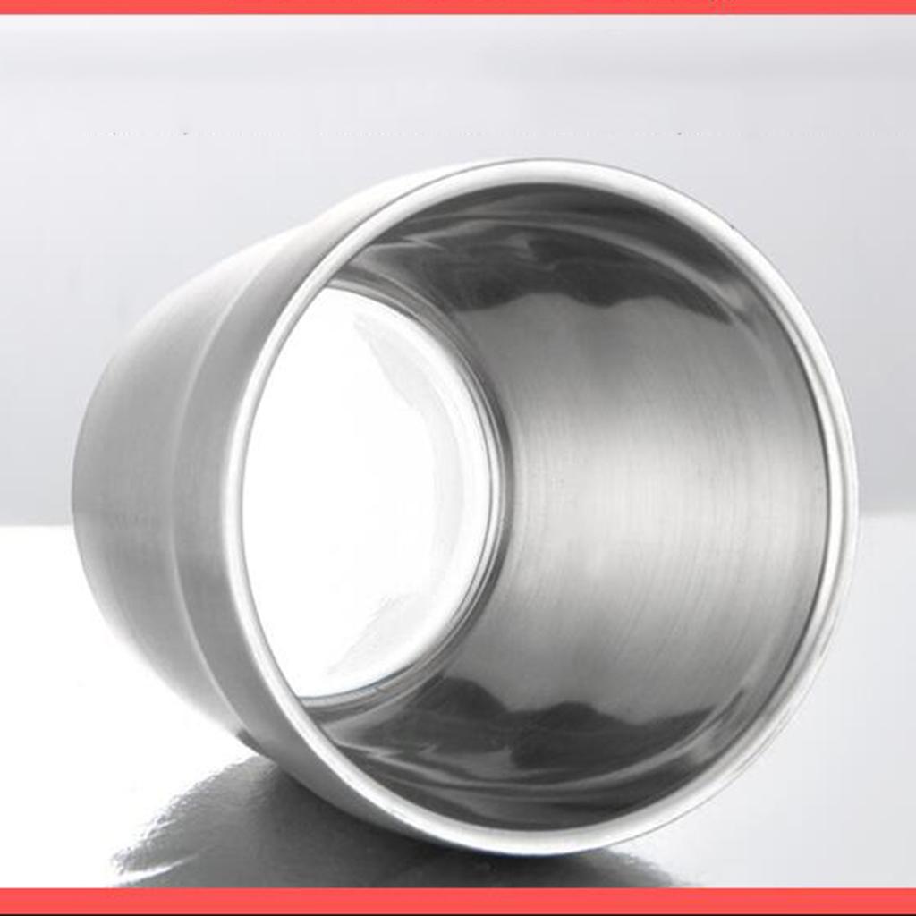 Double Wall Wine Cup Stainless Steel Beer Mug Travel Drinking Glass B 185ml