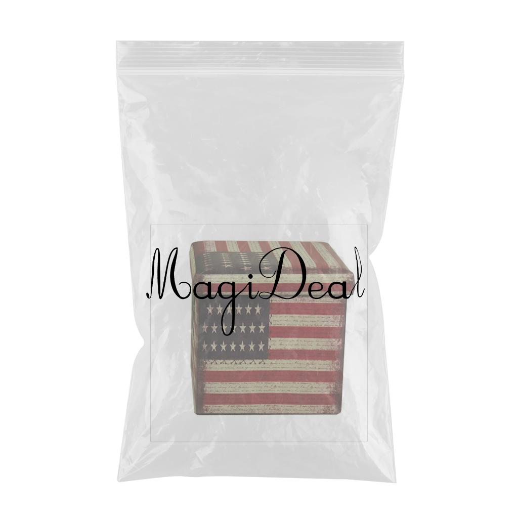 Foldable Storage Ottonmans Box Chest Seat Food Stool Stars and stripes