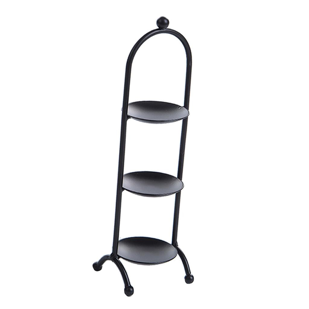 Three Layers Macaron Cake Stand Cupcake Rack Display Board Decor Black