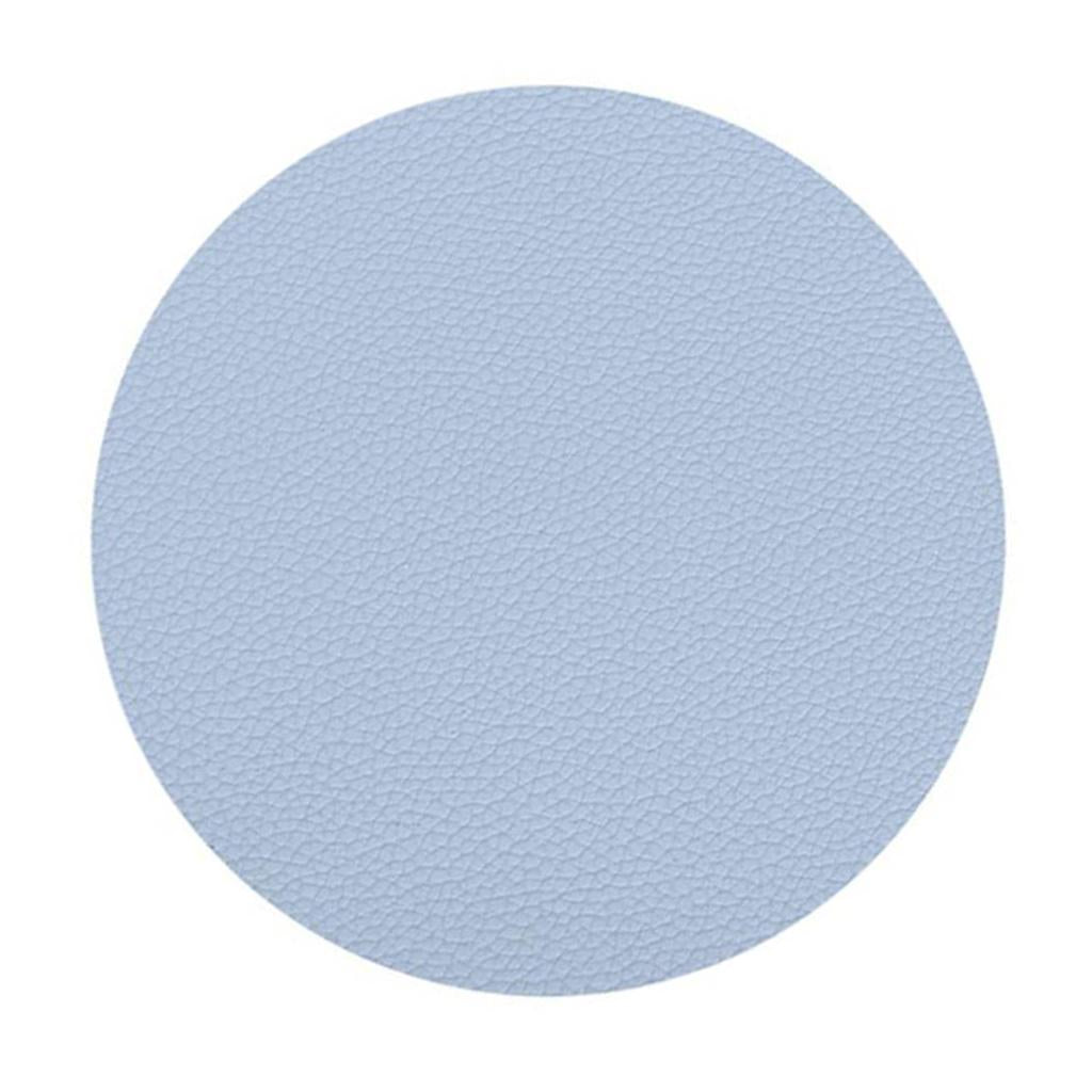 PU Leather Table Drink Cup Mat Heat Insulated Pad Coasters 5 Colors Blue