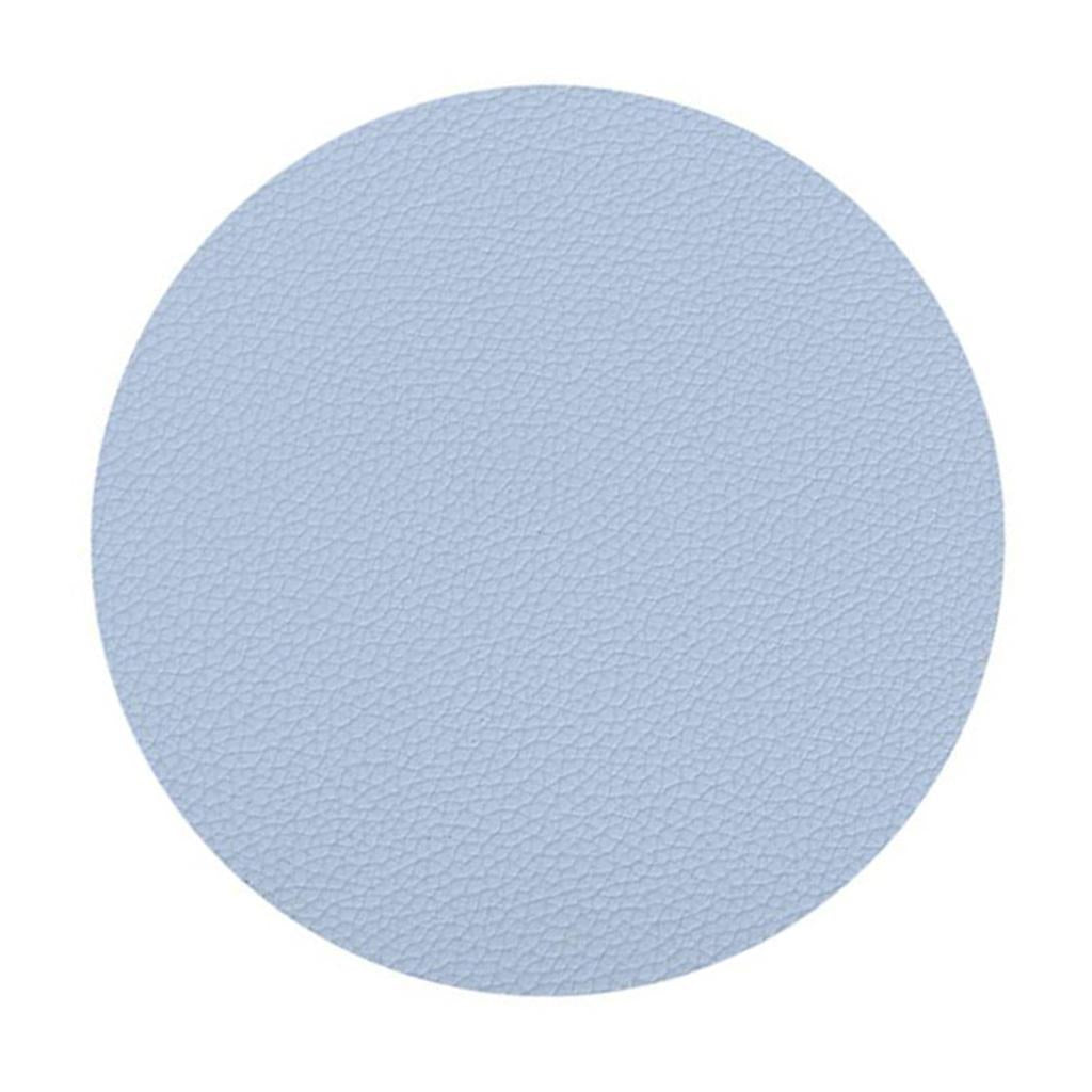 PU Leather Table Drink Cup Mat Heat Insulated Pad Coasters 5 Colors Blue
