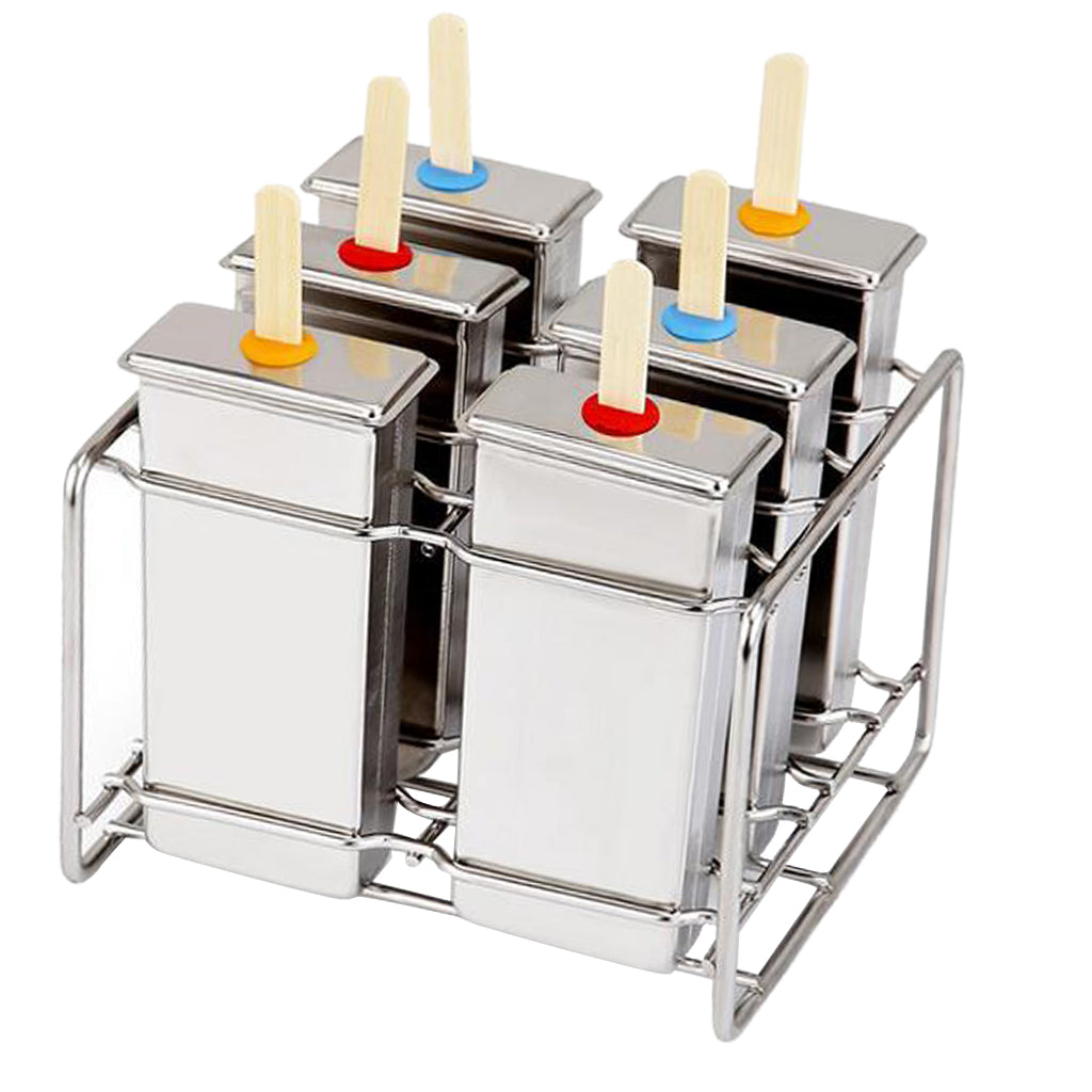 6 Cells Ice Pop Mold Popsicle Mould 6 Cell Flat