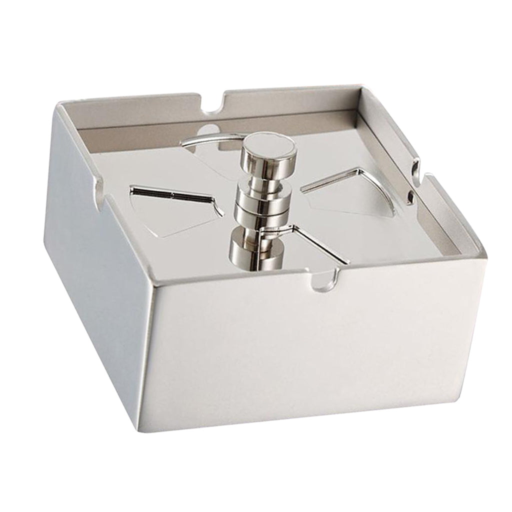 Stainless steel Rotating Windbreak Ashtray with Cover Car Ashtray S