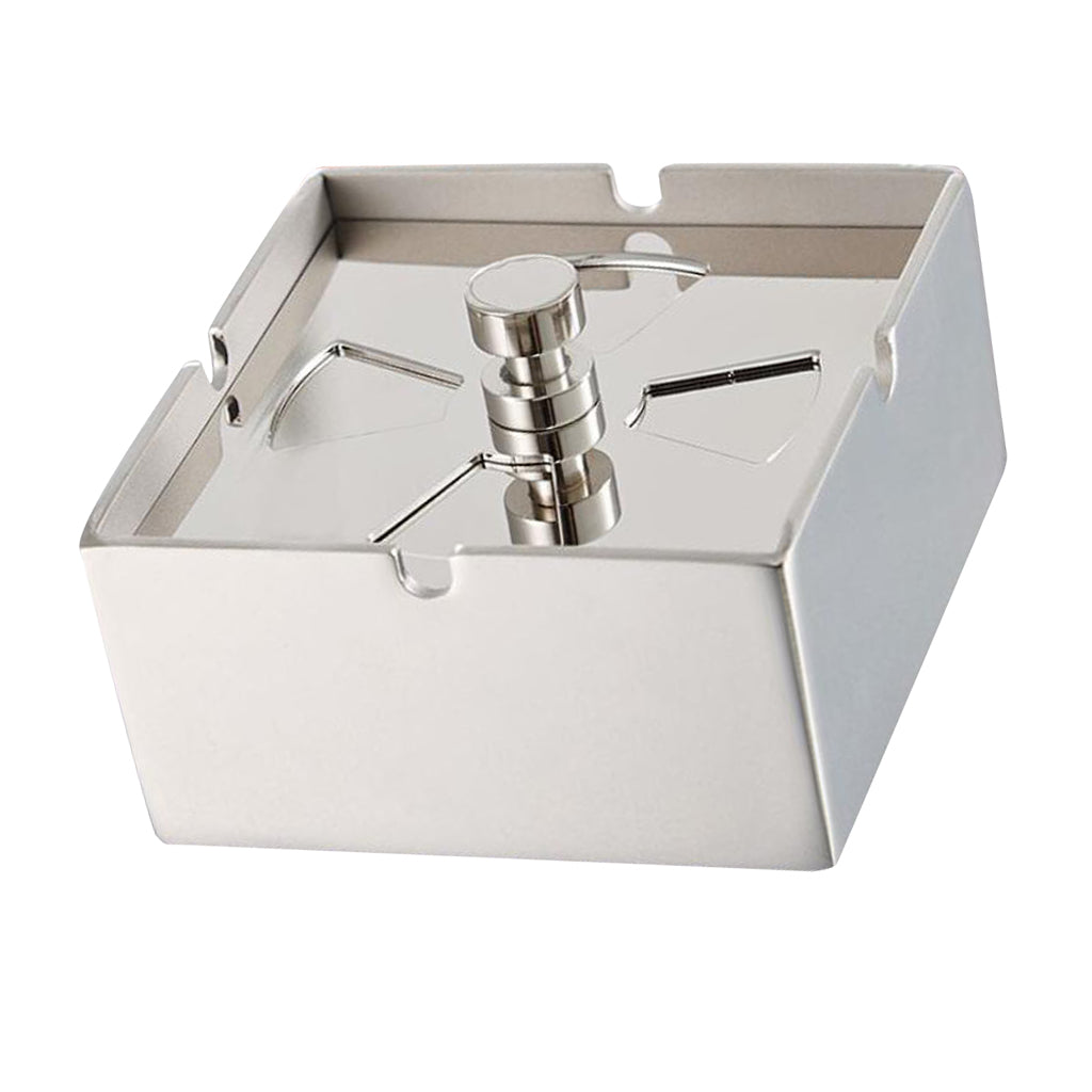 Stainless steel Rotating Windbreak Ashtray with Cover Car Ashtray S