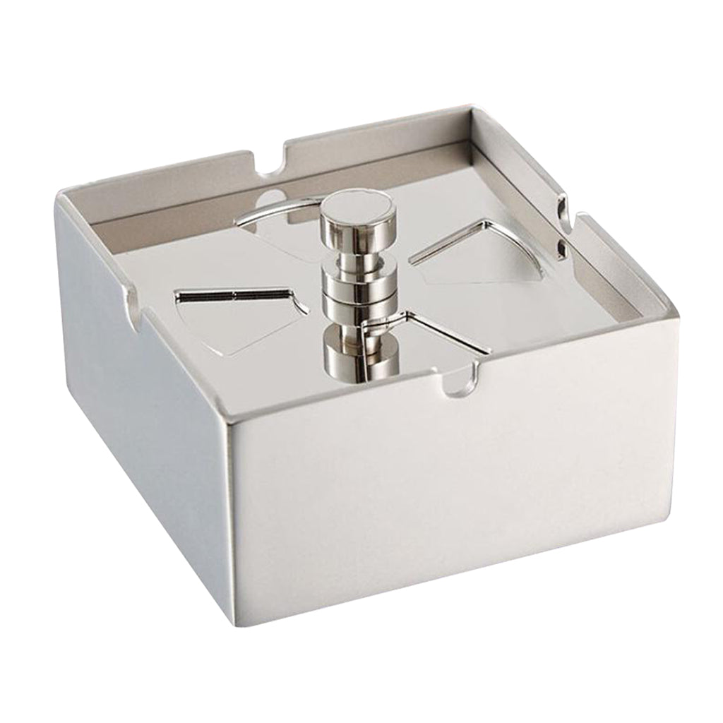 Stainless steel Rotating Windbreak Ashtray with Cover Car Ashtray S