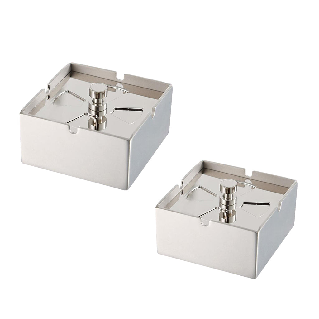 Stainless steel Rotating Windbreak Ashtray with Cover Car Ashtray S
