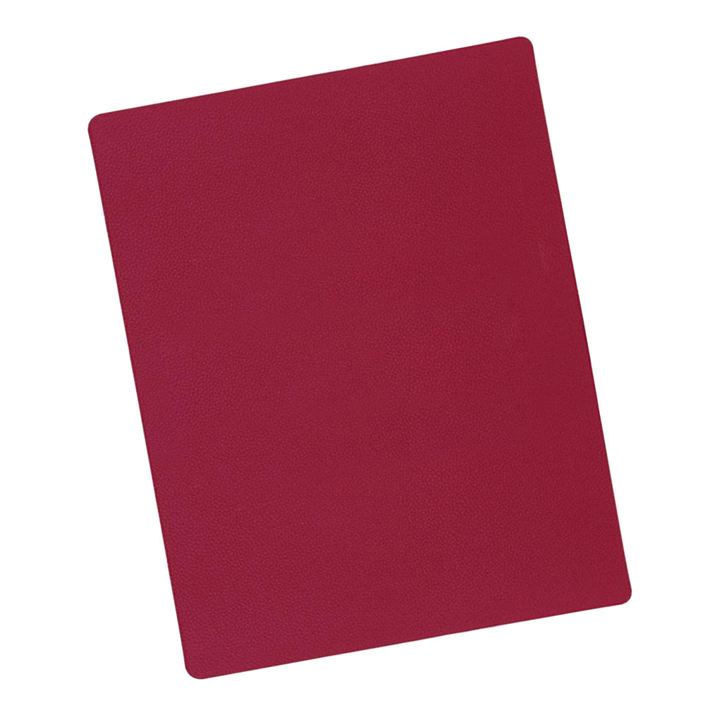 PU Leather Double Sided Mouse Mat Rectangle Table Cover wine red