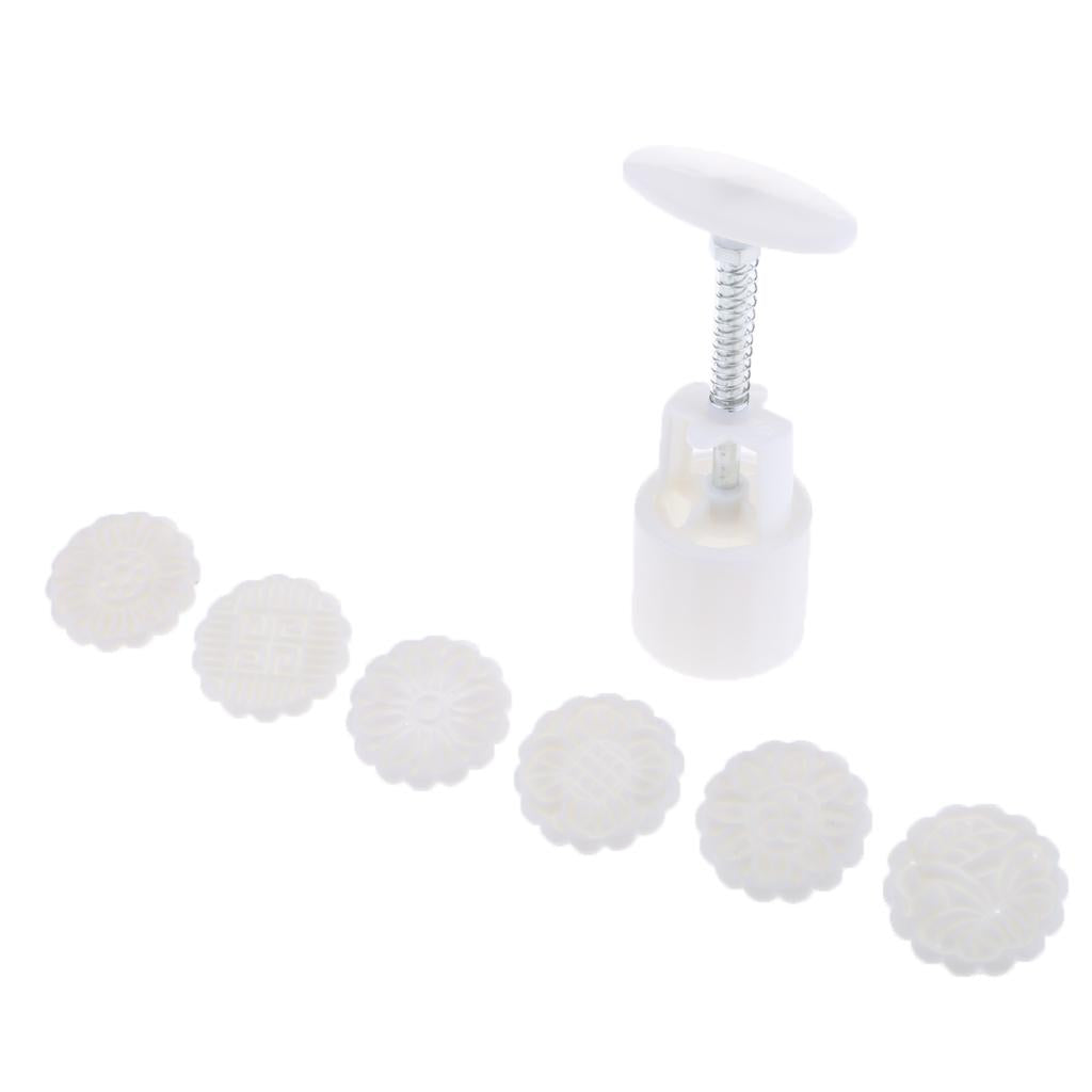 Moon Cake Mould Baking Round Hand Pressure Pastry Mold 50g