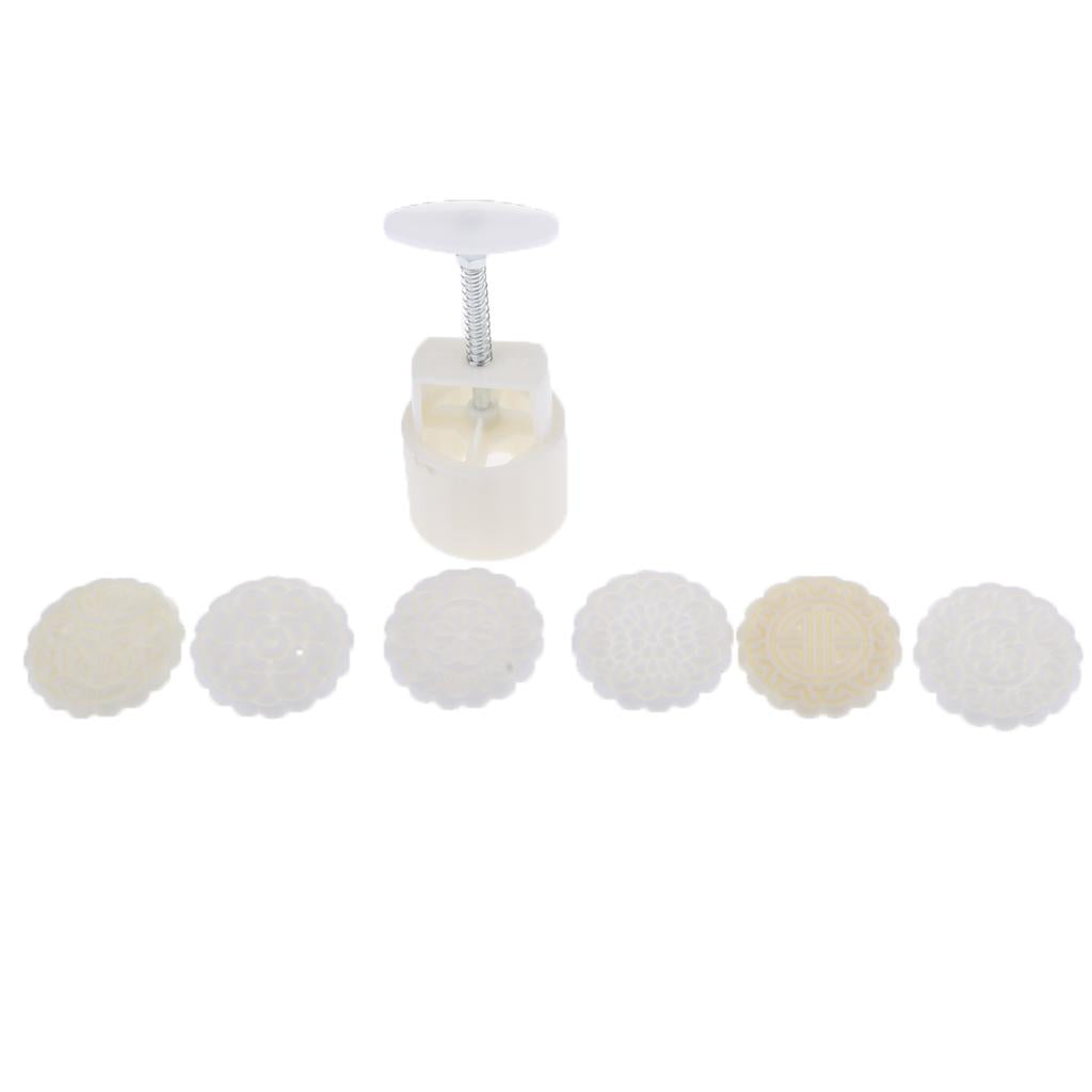 Moon Cake Mould Baking Round Hand Pressure Pastry Mold 100g