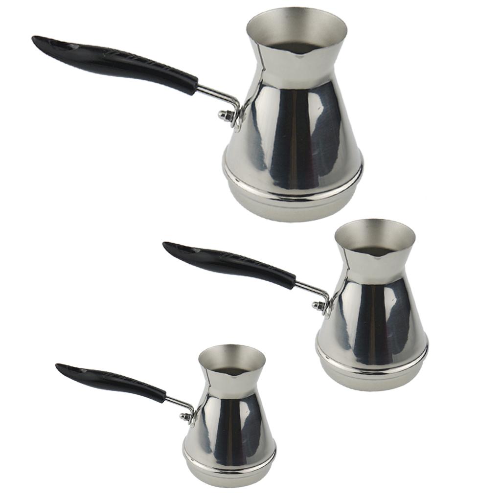 Stainless Steel Turkish Coffee Pot Ibrik Kettle Cezve Jazzva Briki 650ml