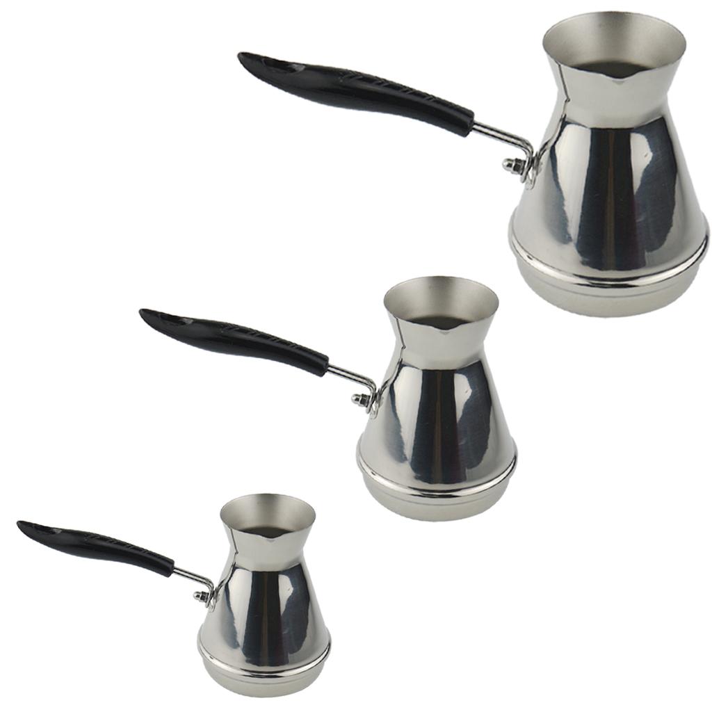 Stainless Steel Turkish Coffee Pot Ibrik Kettle Cezve Jazzva Briki 650ml