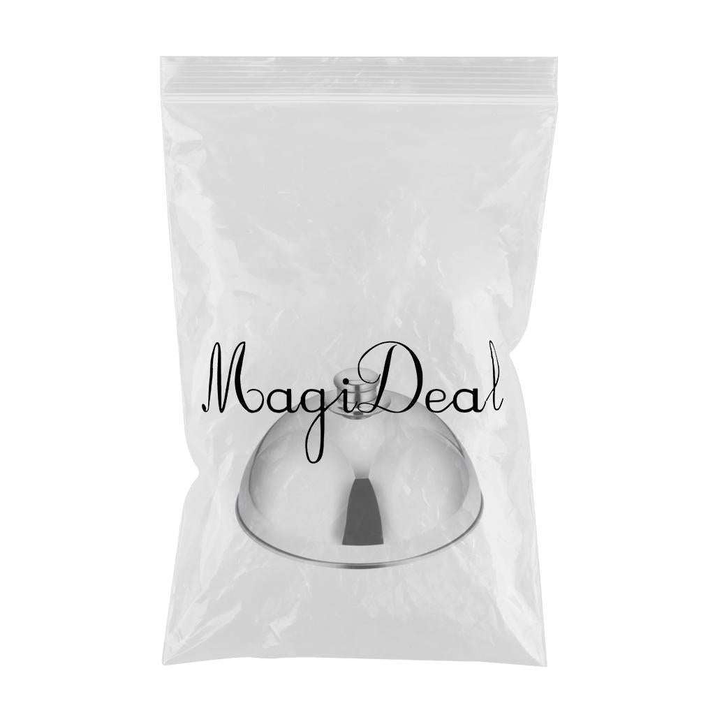 Stainless Steel Food Cover Cloche Plate with Domed Cover Dish Silver big