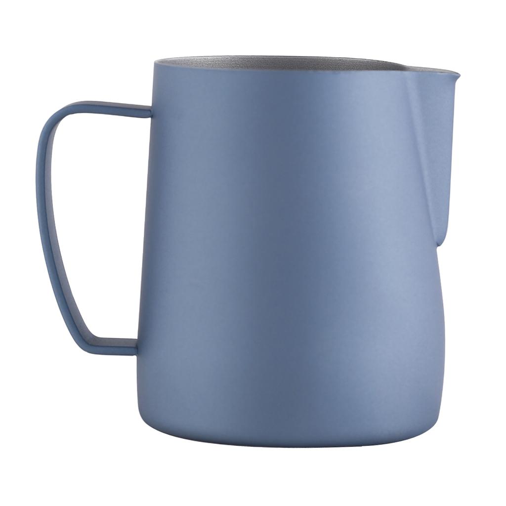 Espresso Milk Frothing Pitcher Stainless Latte Art Coffee Jug Light Blue