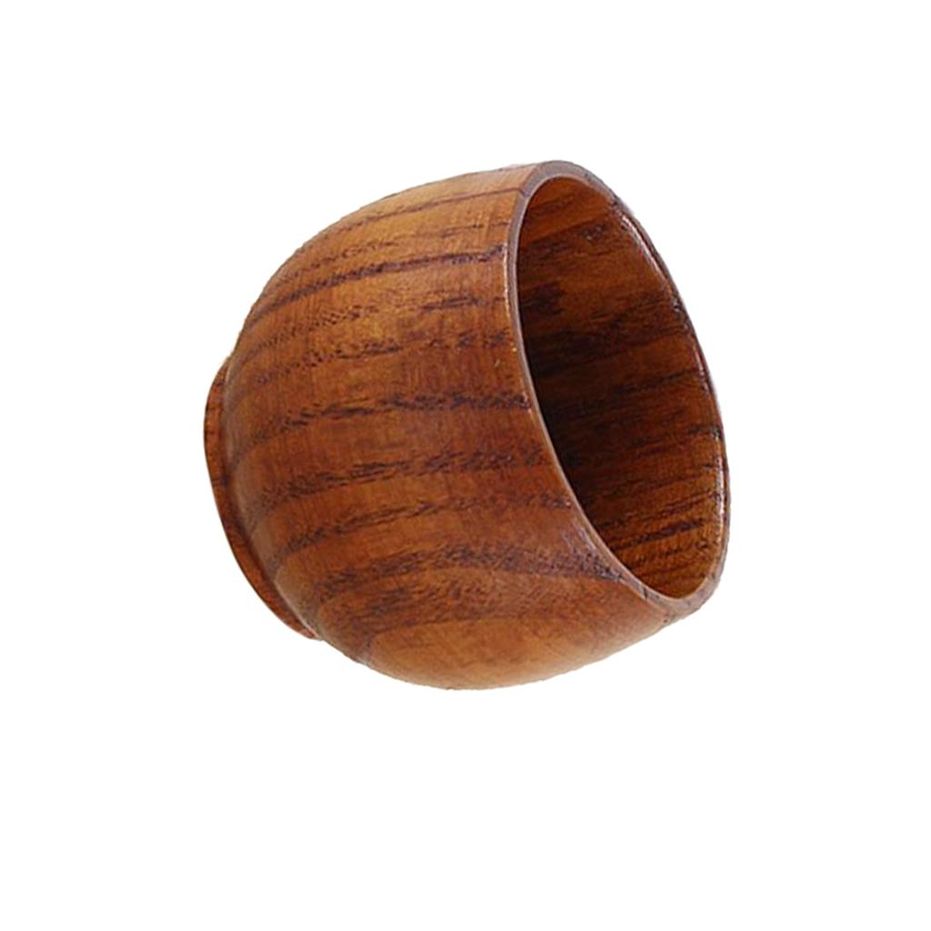 Natural Solid Wood Wooden Tea Cup Beer Wine Mug Tea Coffee Drinking Cup A