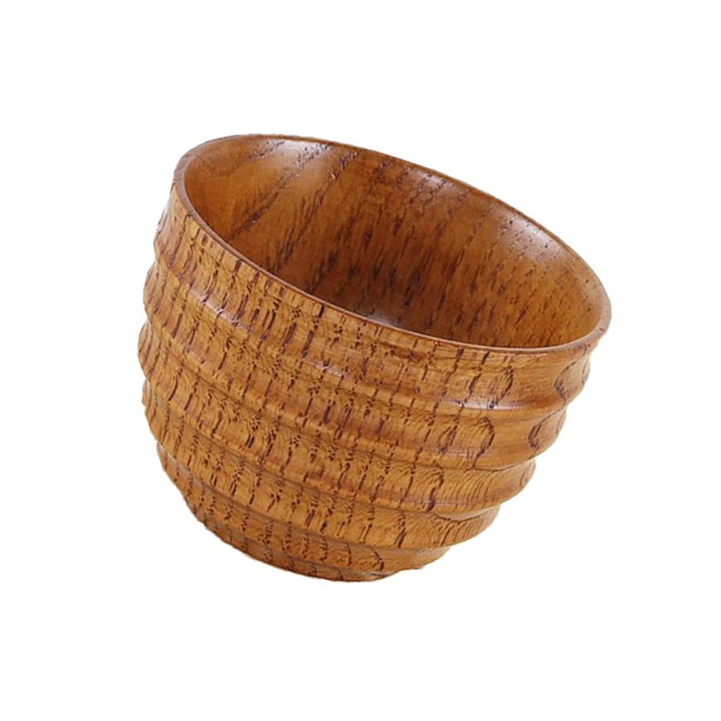 Natural Solid Wood Wooden Tea Cup Beer Wine Mug Tea Coffee Drinking Cup B