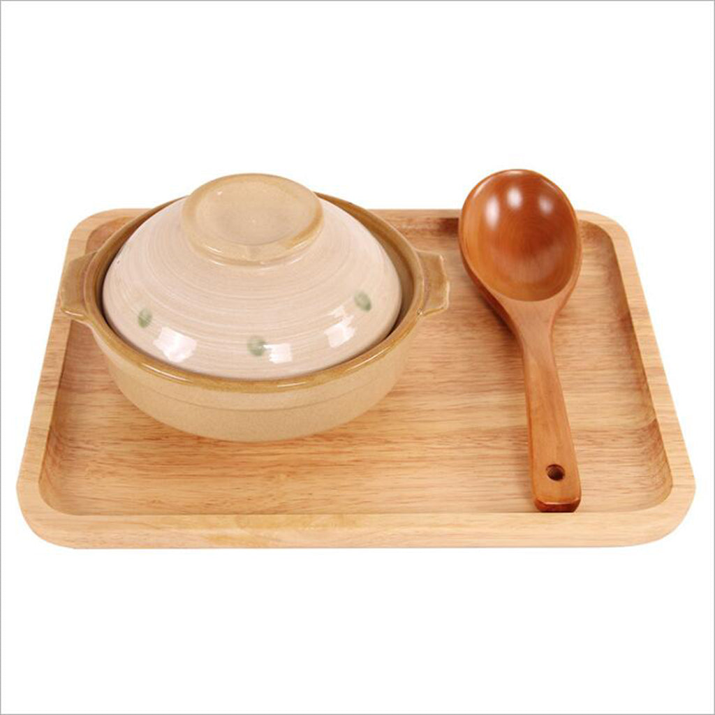 Japanese Style Wooden Soup Spoon Ladle Kitchen Hot Pot Spoon Tableware