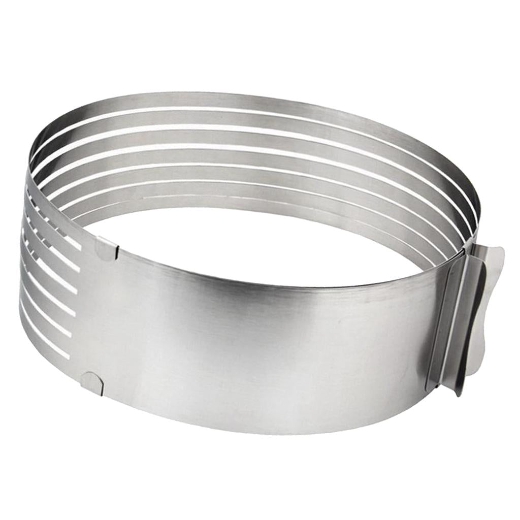 Stainless Steel Cake Mould Adjustable Slicer Layer Baking Cutter 6-8inch