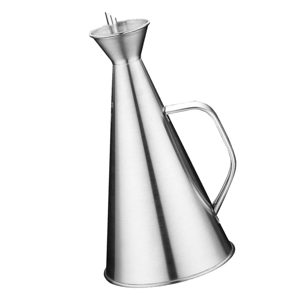 Stainless Steel Oil Vinegar Can Drizzler Cruet Bottle Oil Pot Dispenser