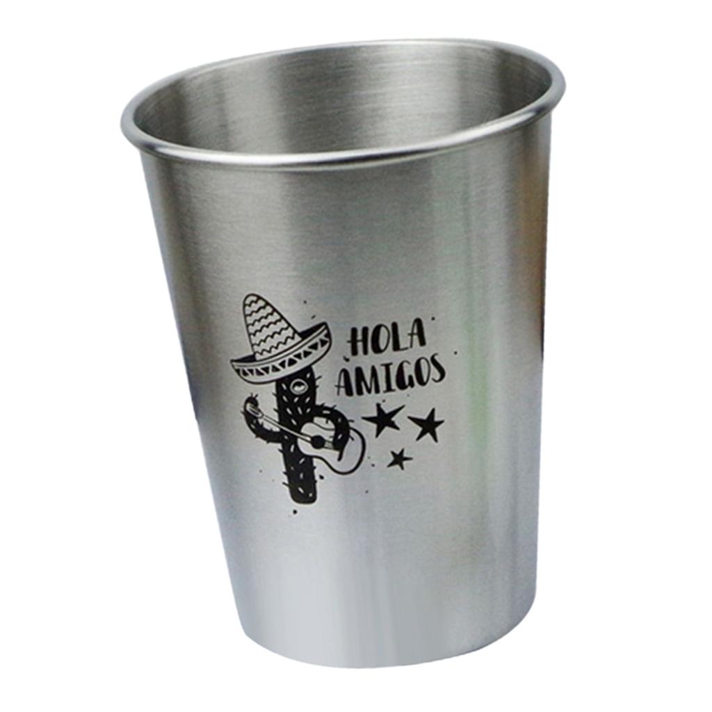 350ml Stainless Steel Water Cup Milk Wine Beer Bottle Coffee Tea Mug D