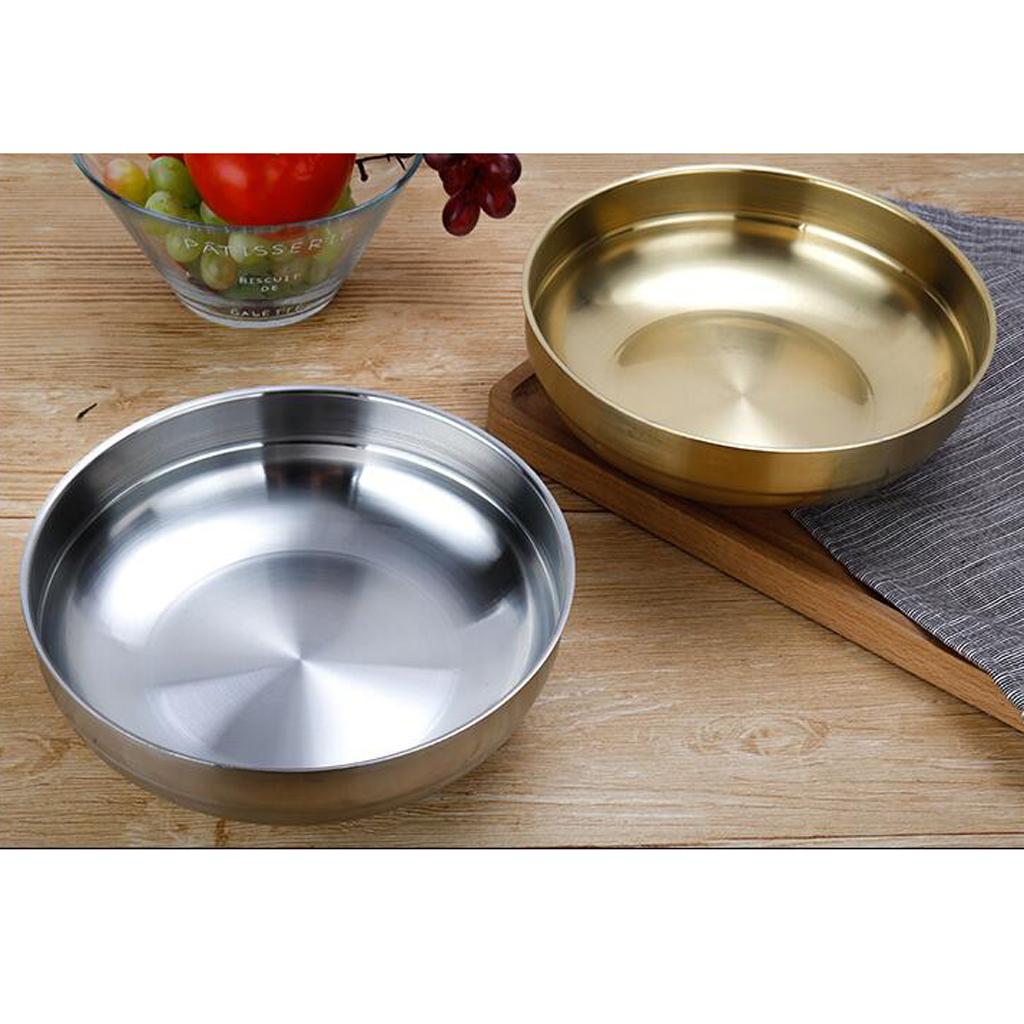 Stainless Steel Bowl For Noodle Udon Ramen Rice Double Insulated Dish Silver