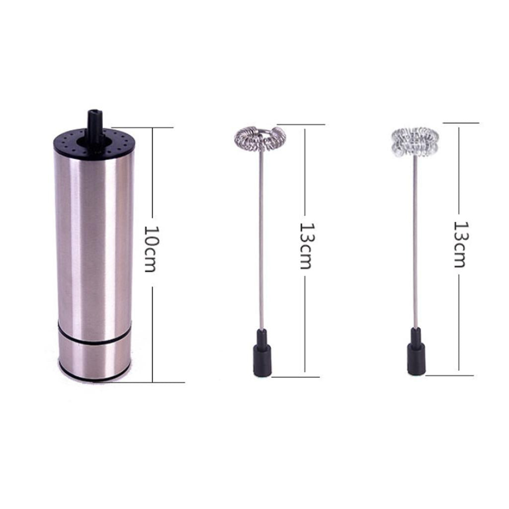 Double Spring Whisk Electric Milk Frother Mixer Hand Milk Foamer with Stand