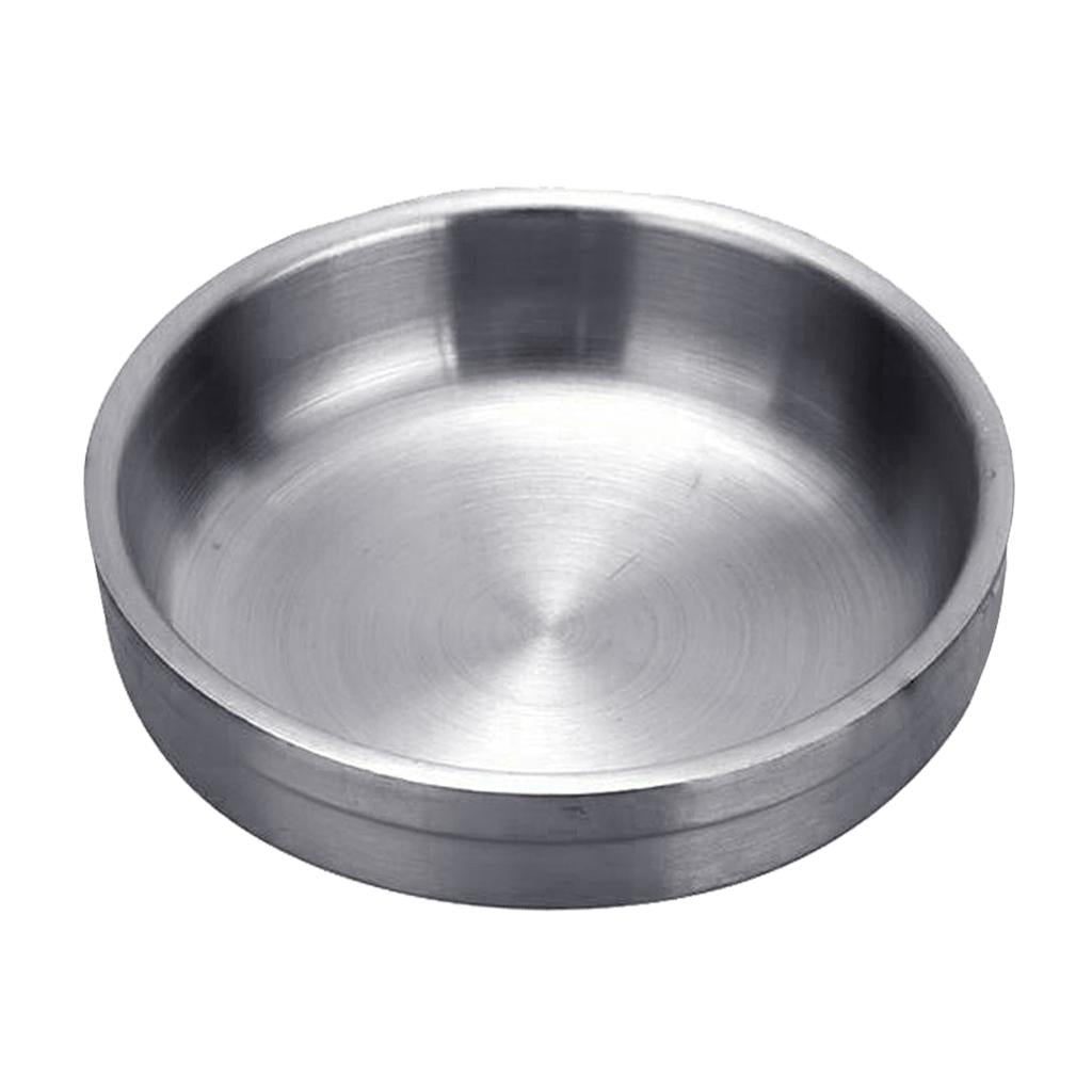 Stainless Steel Household Round Shaped Sauce Soy Dish Bowl Silver 9cm