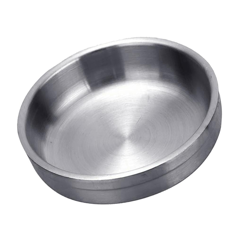 Stainless Steel Household Round Shaped Sauce Soy Dish Bowl Silver 9cm