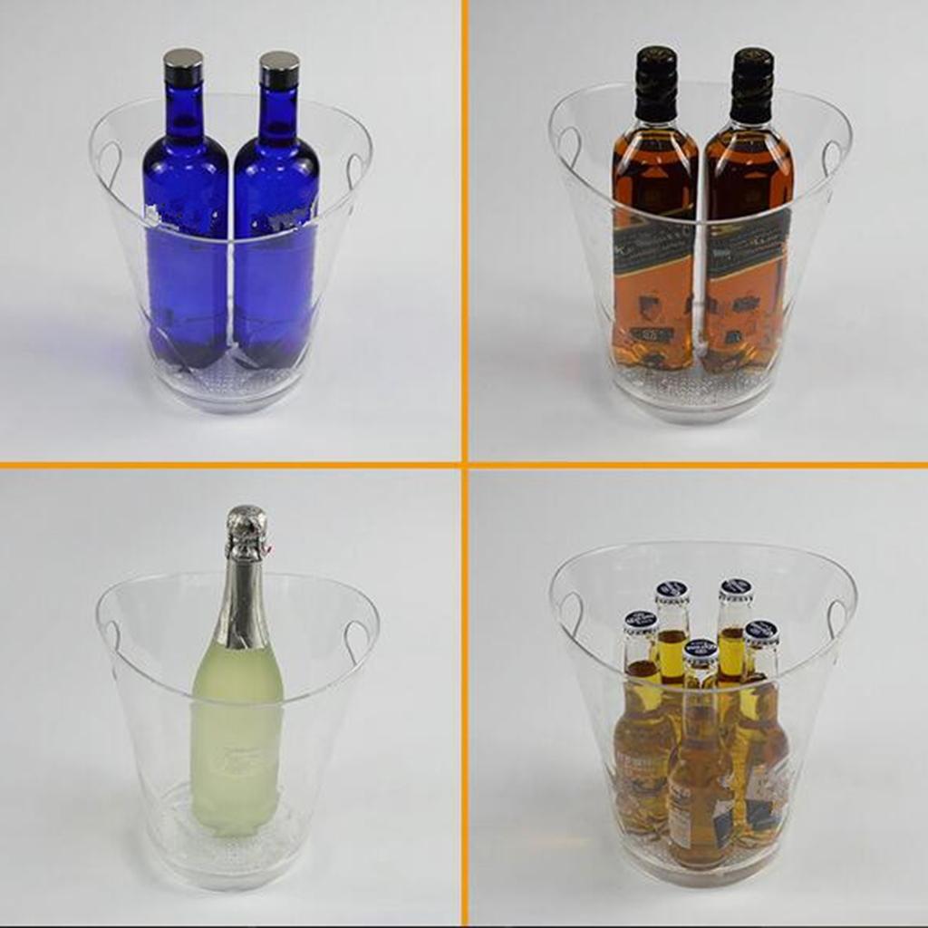 Light Up LED Ice Bucket Cool Colorful Champagne Bucket Drinks Cooler Chill A
