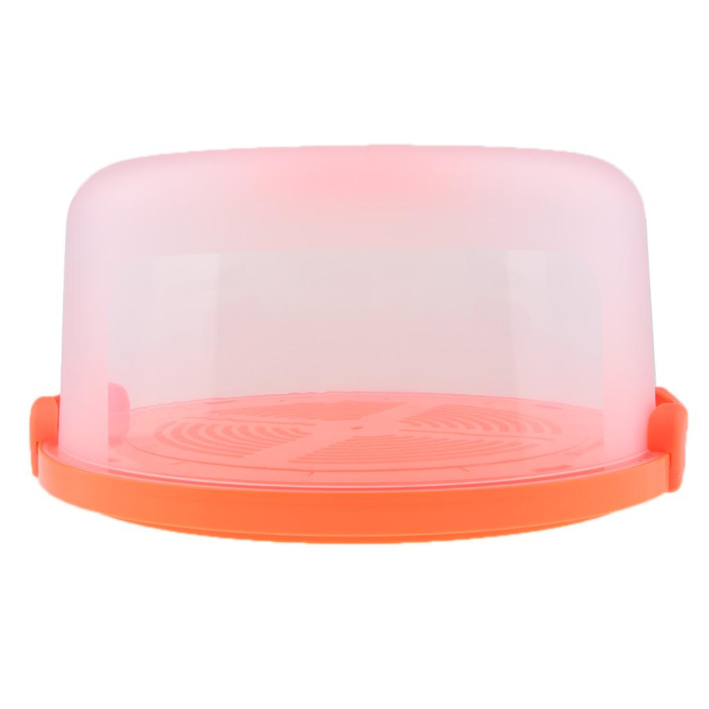 Portable Cake Carrier Plastic Cupcake Container Muffin Packing Box Oragne
