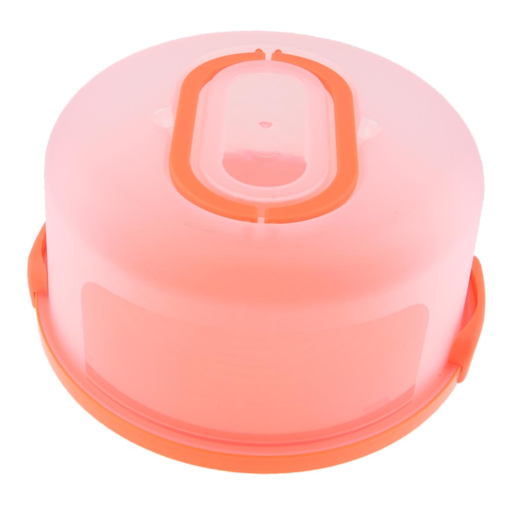 Portable Cake Carrier Plastic Cupcake Container Muffin Packing Box Oragne