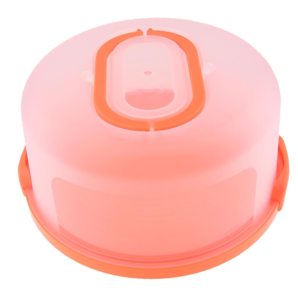 Portable Cake Carrier Plastic Cupcake Container Muffin Packing Box Oragne