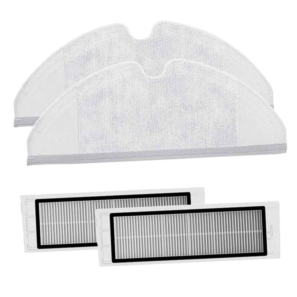 2pcs Mopping Pad + 2pcs HEPA Filter for Xiaomi Roborock Robot Vacuum Cleaner