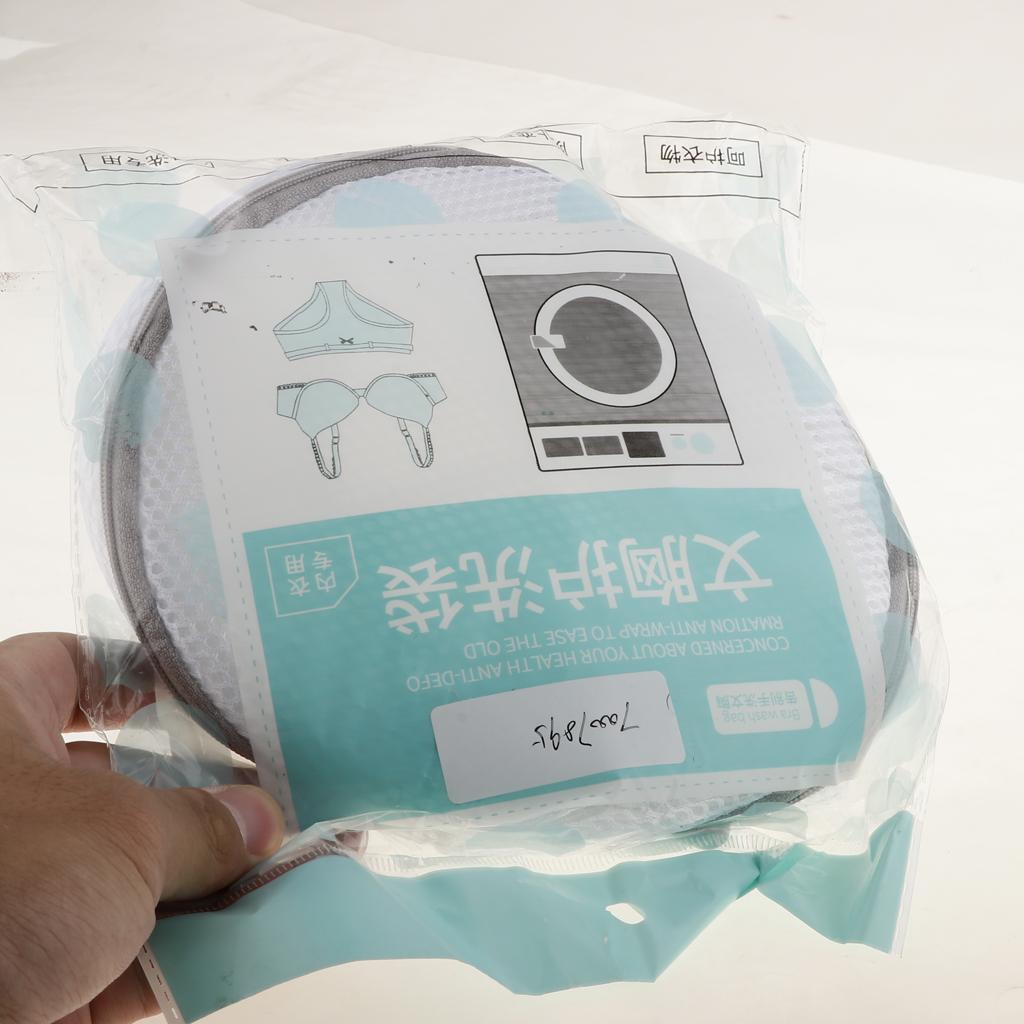 Laundry Bag Bra Lingerie Clothes Washing Machine Bag Cylinder Grey