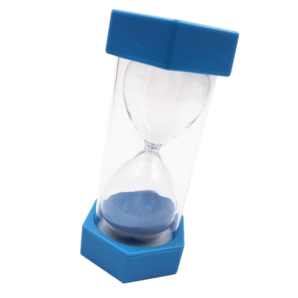 Plastic Sandglass Hourglass Sand Clock Timers Desktop Clock 15 Minutes Blue