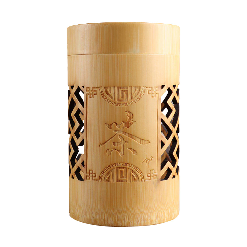 Handmade Tea Box Bamboo Storage Box Tea Canister Lid Kitchen Storage Jar