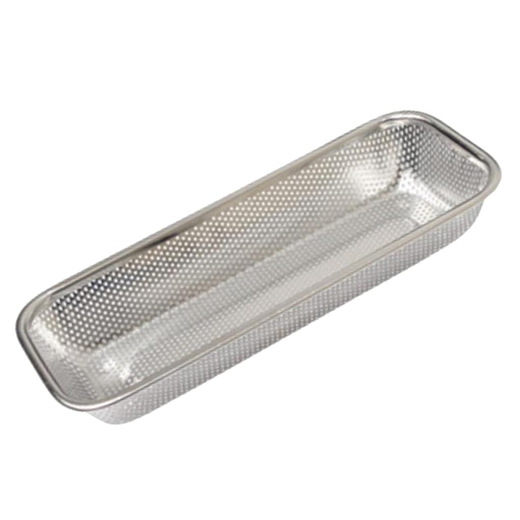 Stainless Steel Rice Drainer Basket Kitchen Colander Fruit Chopsticks Rack