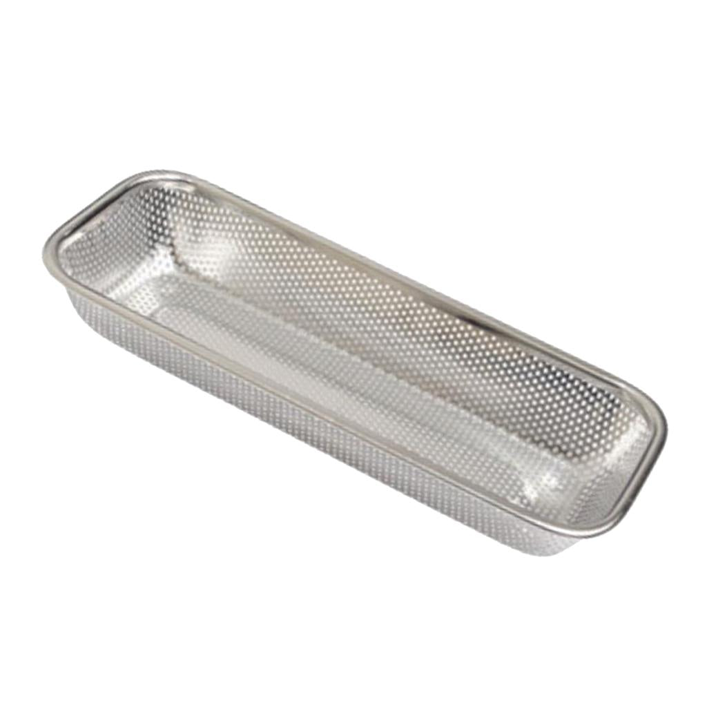 Stainless Steel Rice Drainer Basket Kitchen Colander Fruit Chopsticks Rack