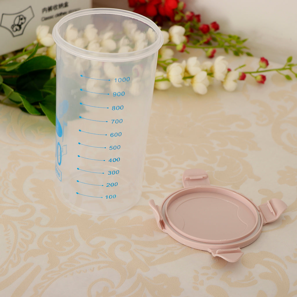 Cereal Container Storage Containers Flour Container Keeper Pink 1500ml