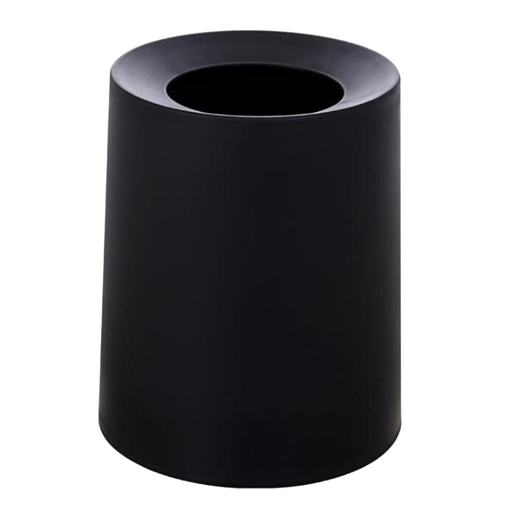 Classic Designer Round Trash Can Conceals any Plastic Bag Home 8L black