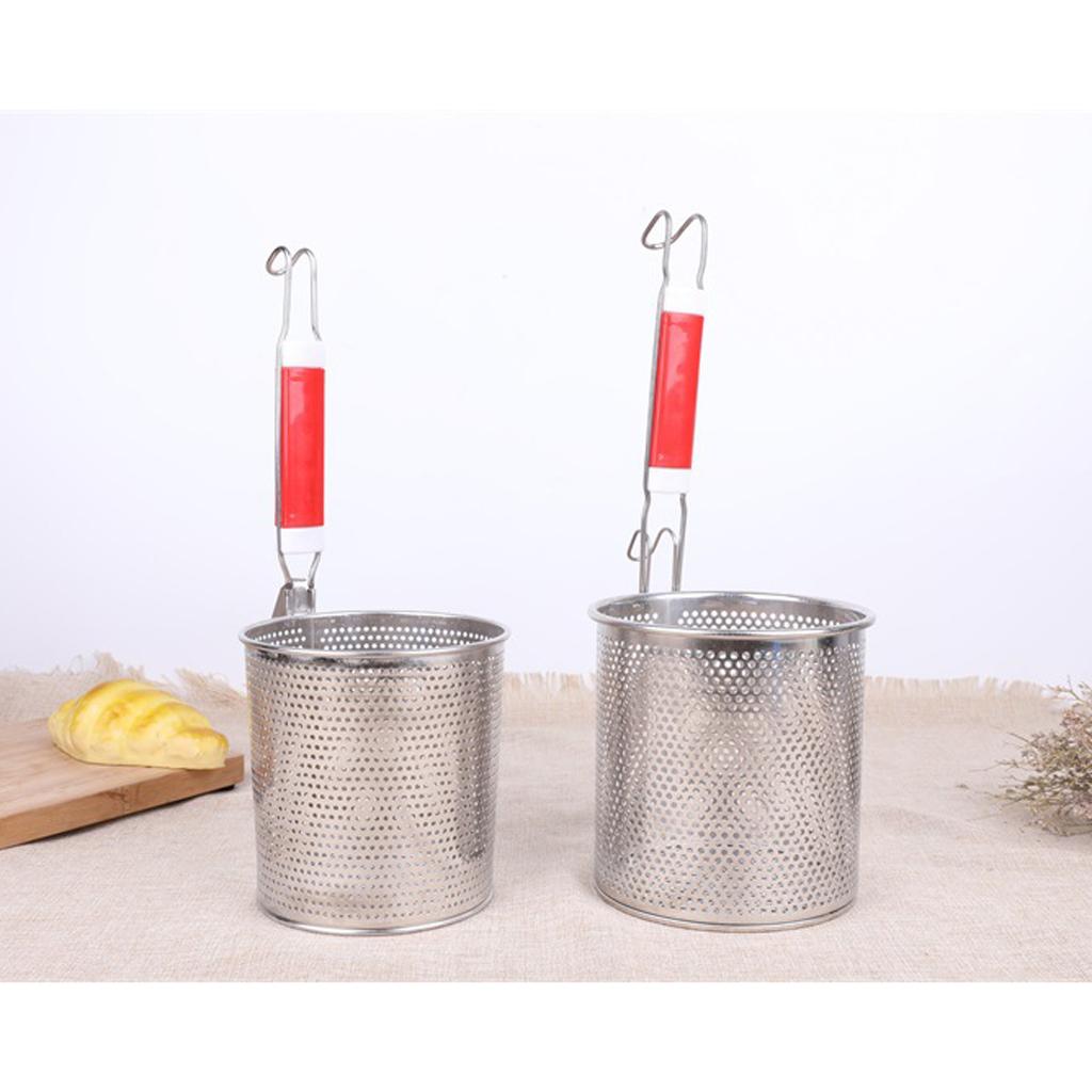 Kitchen Pasta Noodle Food Strainer, Stainless Steel, Deep Fry Basket 16cm