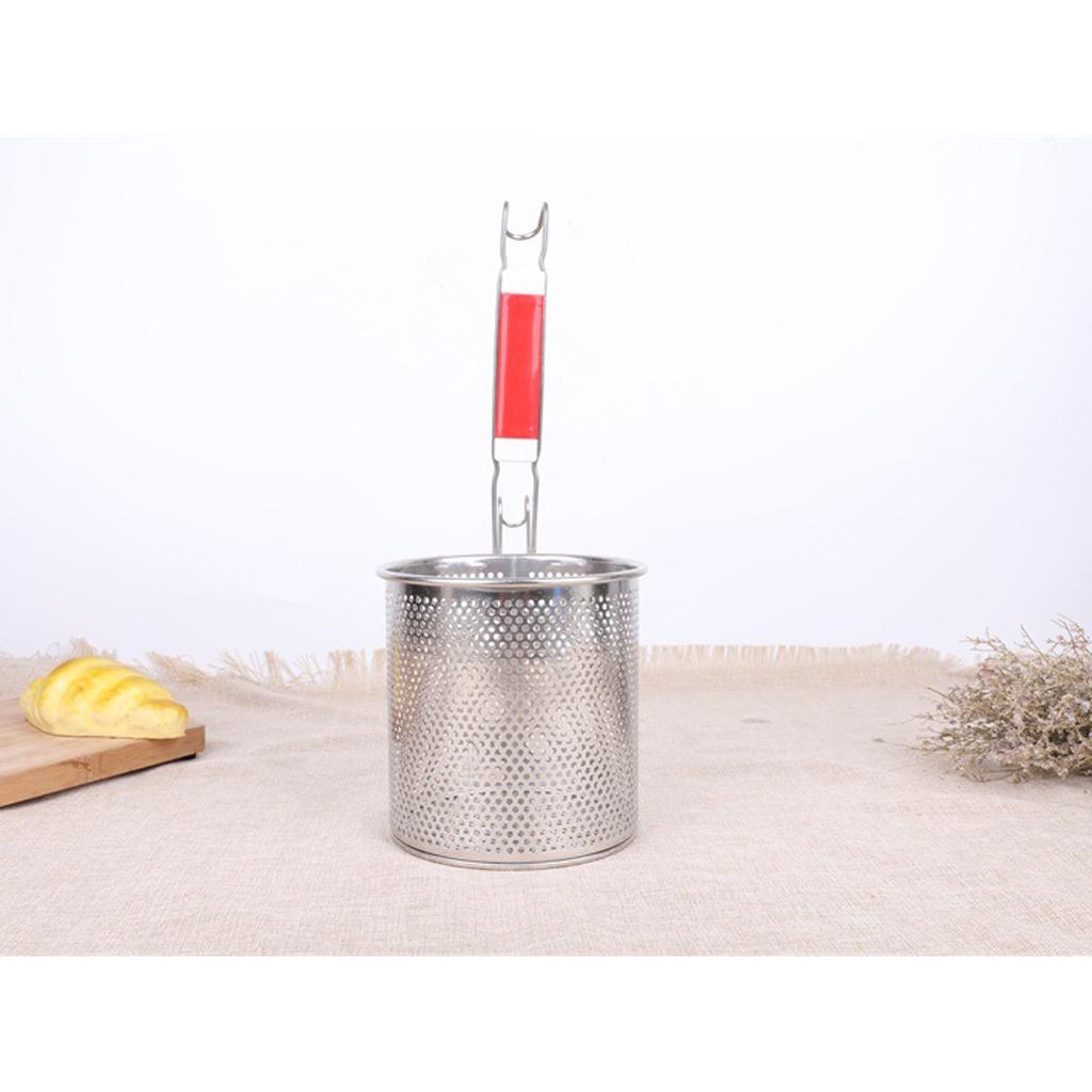 Kitchen Pasta Noodle Food Strainer, Stainless Steel, Deep Fry Basket 16cm